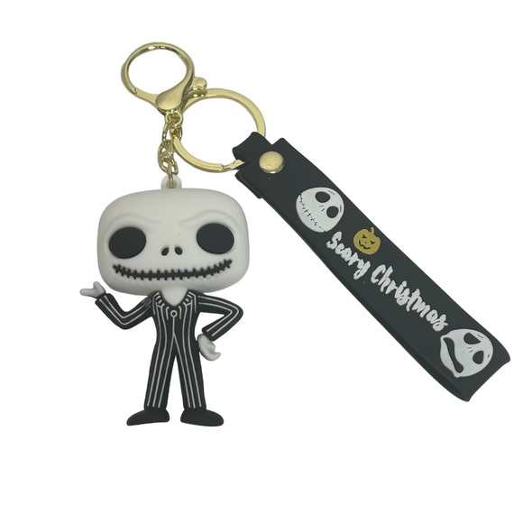 Disney’s Nightmare Before Christmas Jack Skellington 3D Rubber Keychain NWT - Picture 2 of 14